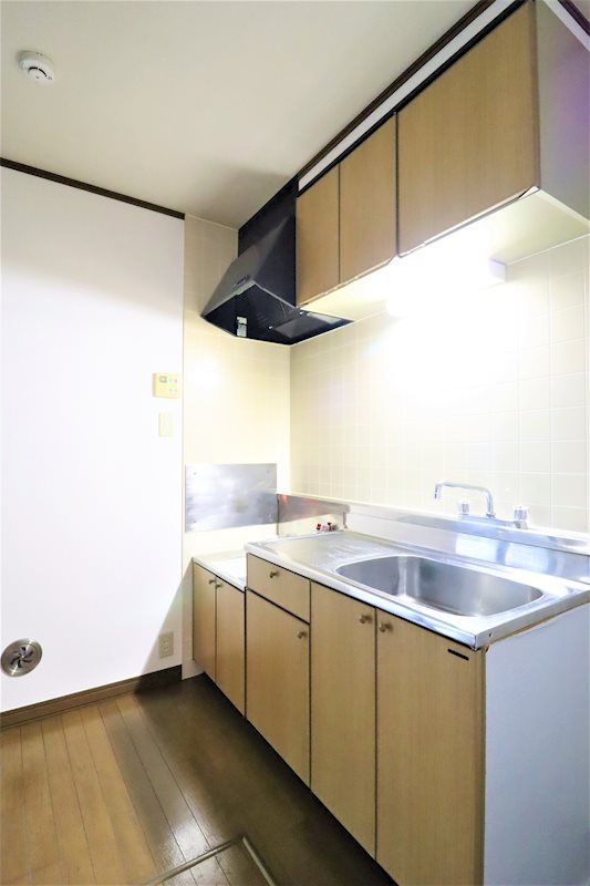 キッチン　大きなシンクが特徴的な独立キッチン