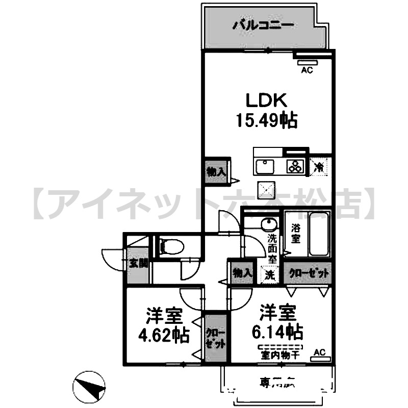 地下鉄七隈線 福大前駅 徒歩39分 3階建 築5年の間取り写真