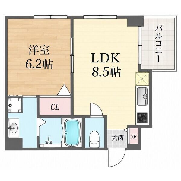 阪神本線 春日野道駅 徒歩4分 4階建 築4年の間取り写真