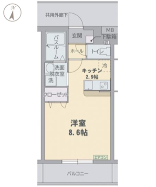 ＪＲ東海道本線 三島駅 バス乗車時間：5分 最寄りバス停で下車 徒歩7分 4階建 築20年の間取り写真