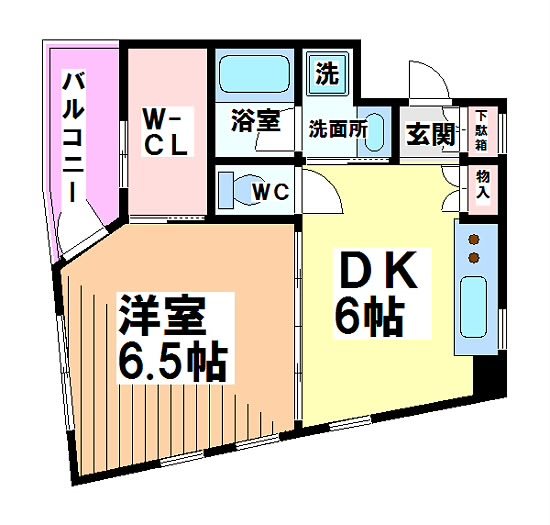 京王井の頭線 高井戸駅 徒歩5分 5階建 築24年の間取り写真
