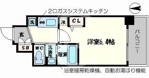 エステムコート難波Vブロードの間取り写真