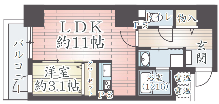 アーベル更紗北堀江の間取り写真