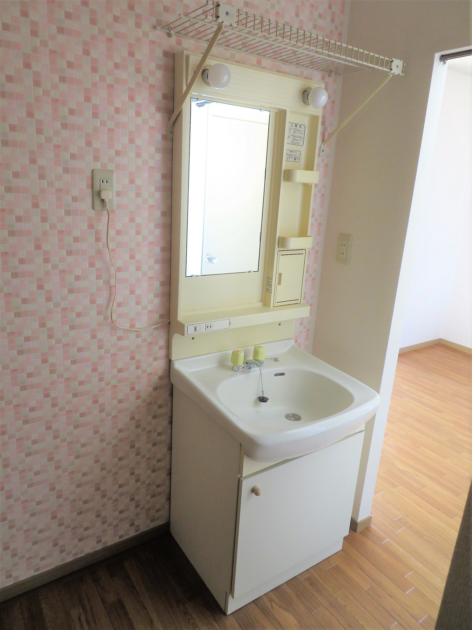 洗面設備　独立洗面台。忙しい朝に便利です。