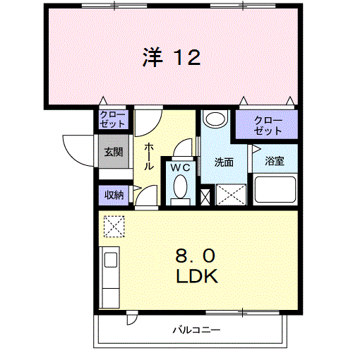 クリアヴィレッジEの間取り