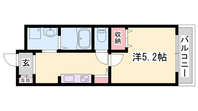 ハイツ中浜の間取り