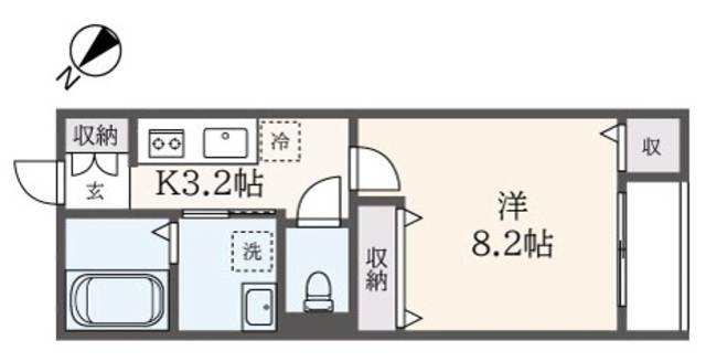 東京都府中市紅葉丘１（アパート）の賃貸物件の間取り