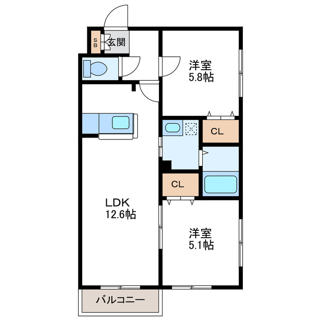 グランディールN21EASTの間取り