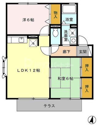 さいたま市北区大成町のアパートの間取り