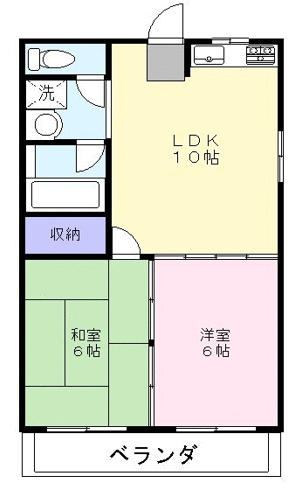熊本県熊本市中央区黒髪５（アパート）の賃貸物件の間取り