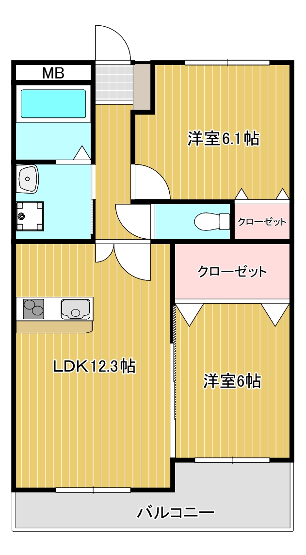 【アップローズ貴船の間取り】