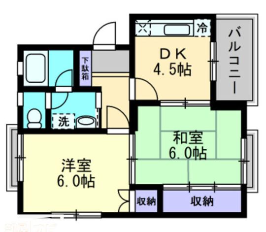 柳ハイツの間取り