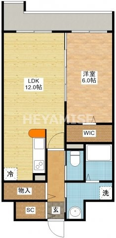 長崎市丸山町のマンションの間取り