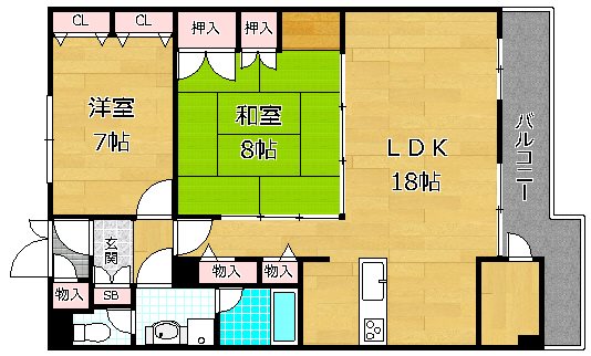 【ニューハイツ花水木の間取り】