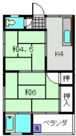 畑ヶ谷アパートIの間取り