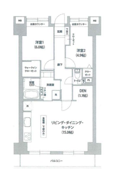 アウルコート南池袋の間取り