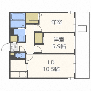 ASAHIYAMA CITY.STELLAの間取り