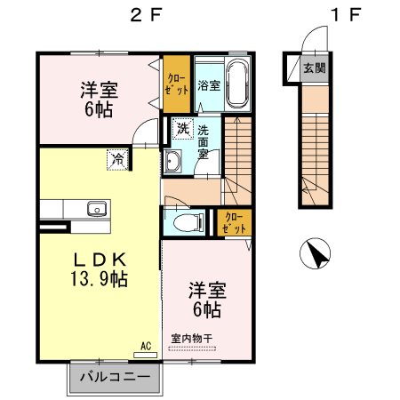 D-room白石の間取り