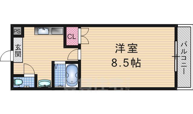 京都市伏見区向島庚申町のマンションの間取り