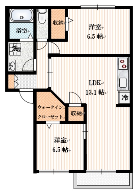 メゾン朝倉野の間取り