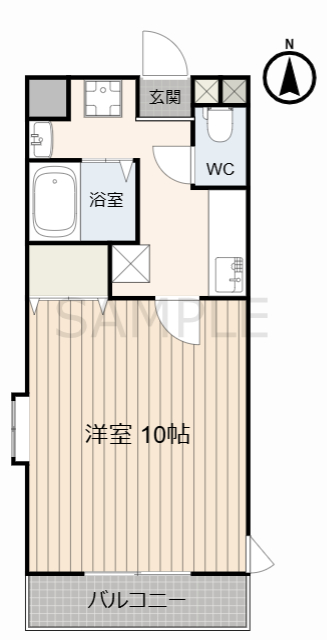 【岡山市北区今のアパートの間取り】