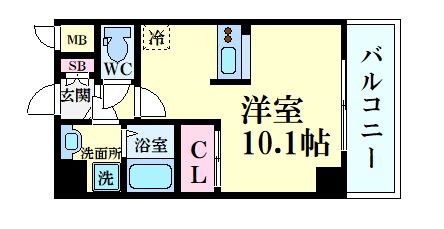 MELDIA CREST TAPP 新大阪 WESTの間取り