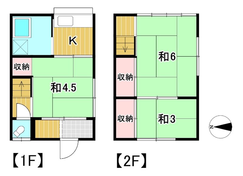 西アパートの間取り