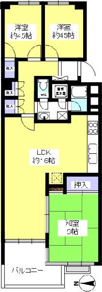 サンレジデンス錦綾東堀川の間取り