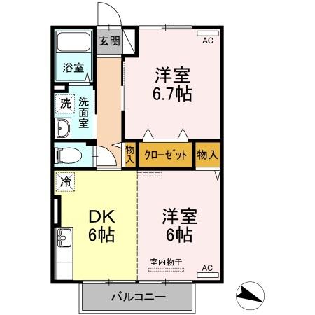 コート・セジュールなかがわの間取り