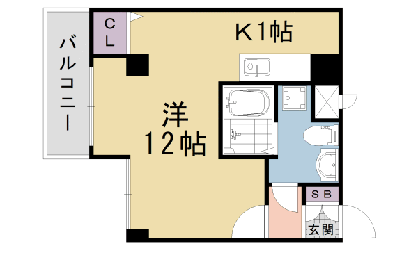 京都市山科区小山鎮守町のマンションの間取り