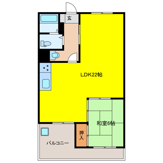 大垣市緑園のマンションの間取り