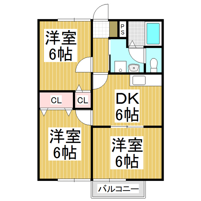 清泉地ハイツの間取り