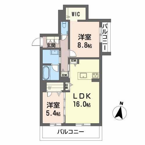 シャーメゾン星越の間取り