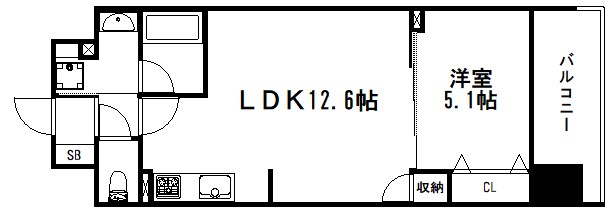 【京都市中京区橋東詰町のマンションの間取り】