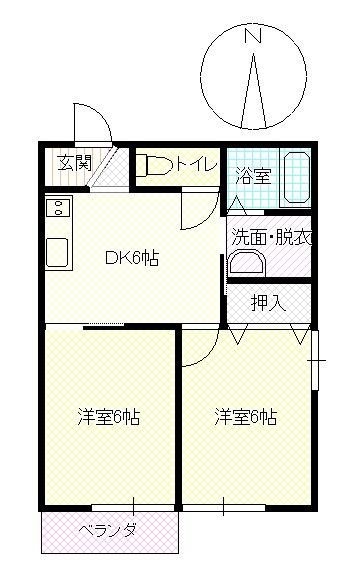 グリーンハイツ（岬町）の間取り