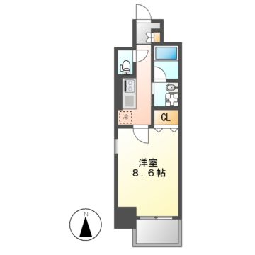 リ ブラン東別院の間取り