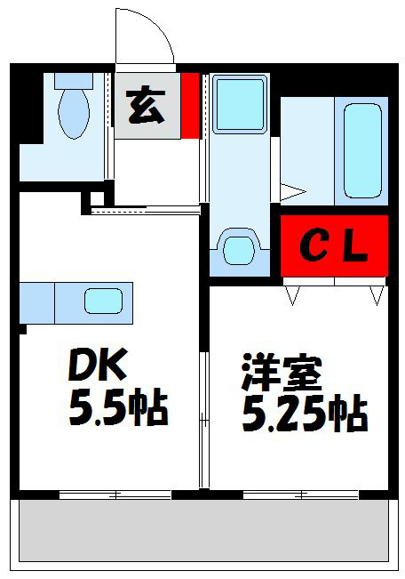 福津市福間南のマンションの間取り