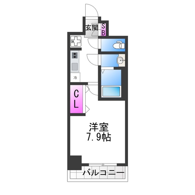 大阪市西区九条南のマンションの間取り