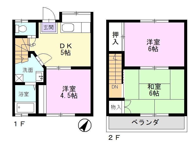 ハイツ秋葉 Bの間取り