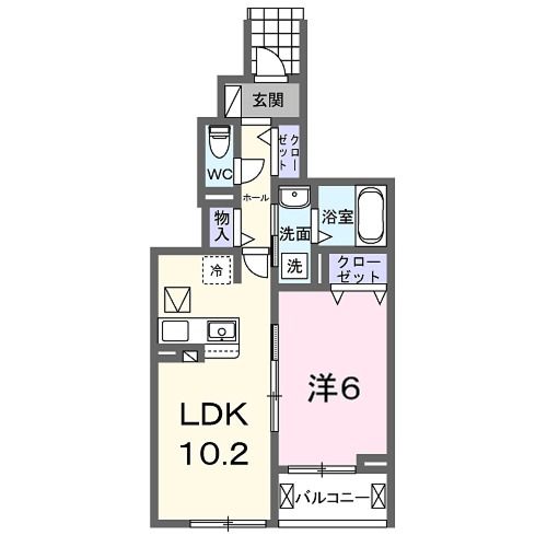 向日市寺戸町のアパートの間取り