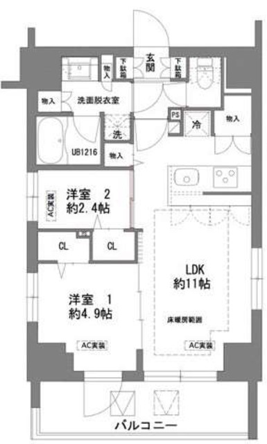 ラグゼナ日本橋の間取り