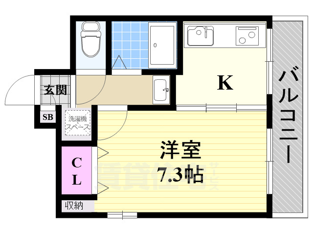 吹田市千里丘上のマンションの間取り