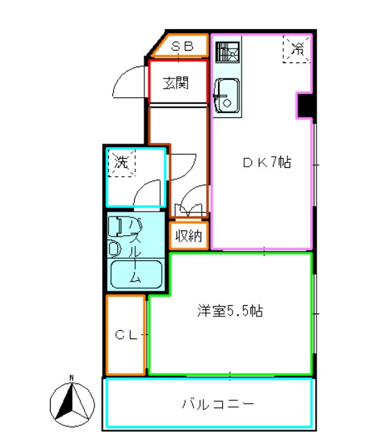 中野区本町のマンションの間取り