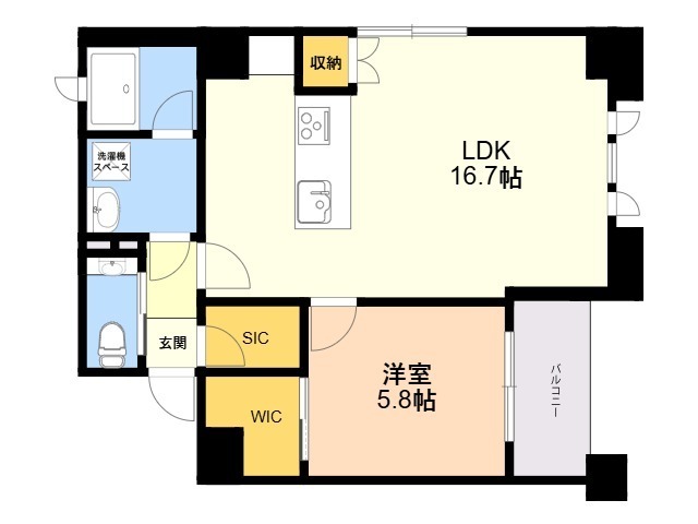 ＷＥＣＲＡＳ高宮南の間取り