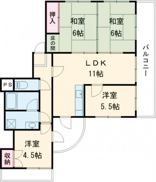 ヤマエハイツの間取り