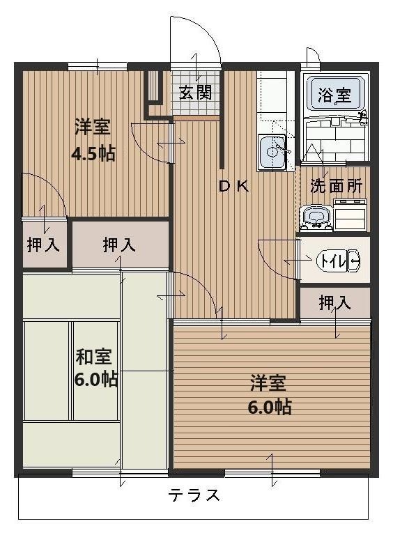 ファミールケイＡの間取り