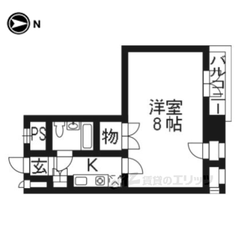 ルピエ四条４１２号室の間取り