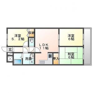 グランドハイツ野崎の間取り