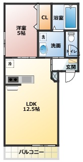 シャンテ経田Iの間取り