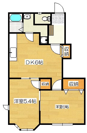 サクセス筑前　一番館の間取り